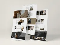 Template Showit Boho à personnaliser pour un site web bohème.