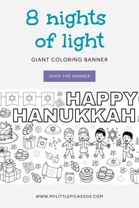 8 nights of light - Giant Coloring Banner