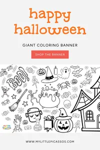 Happy Halloween - Giant Coloring Banner