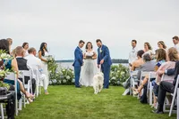 Ceremony on the lawn overlooking Penobscot Bay