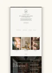 Marchmont interior designer website template page layout