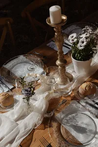 Romantic wedding table detail photos