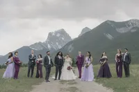 Creative Wedding party photos- Timeless Tales Creatives - Fine Art Documentary wedding photographers in Canmore - Cornerstone Indian multicultural Weddings - Quarry Lake