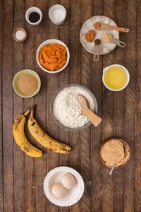 Pumpkin Banana Muffins Process web-1