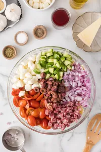 Bow Tie Pasta Salad Process-7