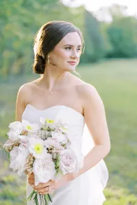 Fine art Bridal Portrait with heavy floral focus
