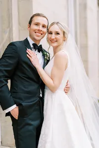 happy wedding couple at stockroom 230 taken by durham wedding photographer