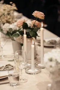 Table decorations at a reception for a Blue Mountains wedding