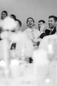 Guest reactions and laughter during some speeches