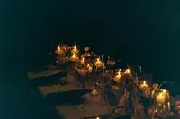 Candlelight Table Reception at Museum Lab Wedding
