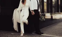 Documentary wedding photograph of an elegant couple, captured by a Pittsburgh-based luxury wedding photographer with an editorial storytelling approach for couples worldwide.