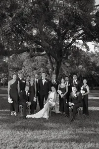 Wedding party editorial photo
