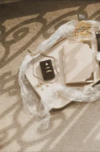 Wedding detail flat lay