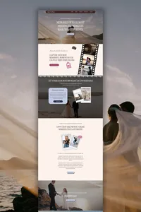 Capture the Moment website template homepage for wedding photographers.