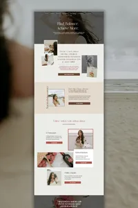 Website homepage for a wellness coach.