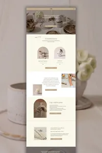 Website homepage for a ceramic studio.