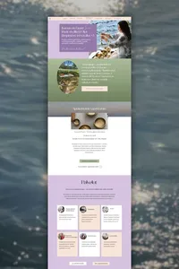 Website homepage for a sound healing business.