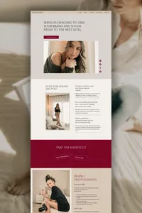 Service page for a social media strategist website.