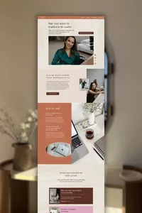Website homepage for a copywriter.