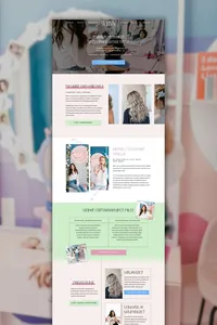 Website homepage for a hairdresser.