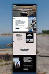 Website homepage for a fishing company.