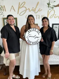 Bride said yes to her dream wedding dress at bride of the pines in aberdeen nc