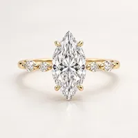 Elegant Gold Marquise Diamond Ring