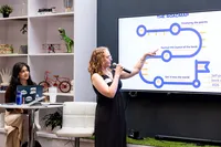 Jill Wright teaching the Time Magic Method during an interactive sustainable productivity workshop.