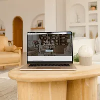 willow staging home page hero banner lifestyle laptop mockup