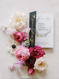 invitation design with florals in Washington dc