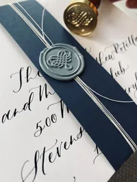 Modern envelope with calligraphy