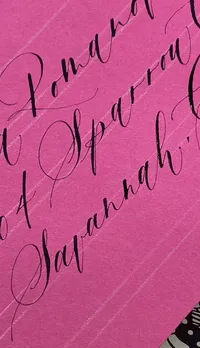 Modern envelope with calligraphy