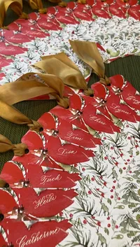 Custom red bookmark calligraphy