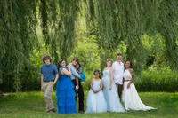 Iowa Wedding Family Portrait Photographer with fairy dress at brenton arboretum