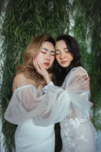 The Vows Elopement Venue in Iowa with Lesbian Asian Wedding