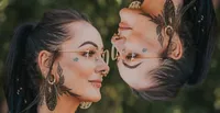 Non-traditional artistic portrait for tattoo pierced alt baddies