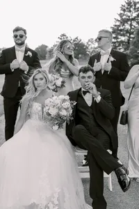 brideandgroomcigarBW