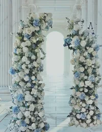 Blue floral arch rental
