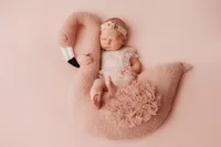 Infant posed for Newborn Portraits at Holy City Babies Portrait Studio in Charleston, SC.