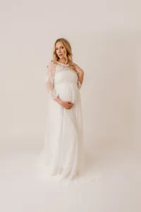 Expectant mother poses for her Maternity Pictures in Charleston, SC Maternity Photography Studio.