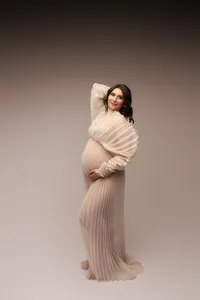 Charleston Maternity Photographer - Pregnant woman poses for Fine Art, Editorial Maternity Portraits at Holy City Babies Portrait Studio in Charleston, SC.