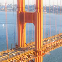 sunset golden gate bridge at battery spencer in san francisco