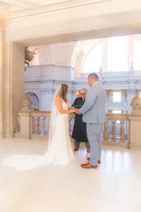 ceremony at san francisco city hall wedding