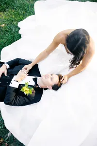 This photo offers a wedding portrait that megan took at an elopement