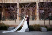 Bride and groom sharing their first emotional hug after their Adelaide wedding ceremony