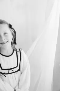 Black and White torso candid and documentary style photography for a toddler by Suzanne Karp Photography