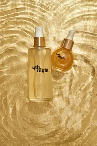 Luxurious product shot featuring a golden bottle with rich textures, perfect for premium campaigns, by Ylva Erevall.