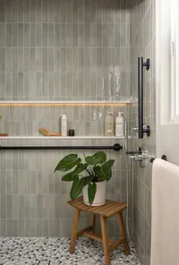 Remodel_Primary Bathroom_ADA_Shower Close Up