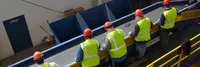 recycling conveyor belt supplier men working