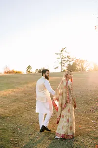 south-asian-wedding-couple-walking-fall-foliage-charlotte-nc_1595